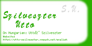 szilveszter utto business card